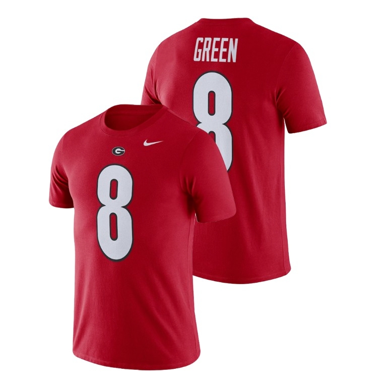 Georgia Bulldogs Men's NCAA A.J. Green #8 Red Name & Number Nike Performance College Football T-Shirt HFM2749KC